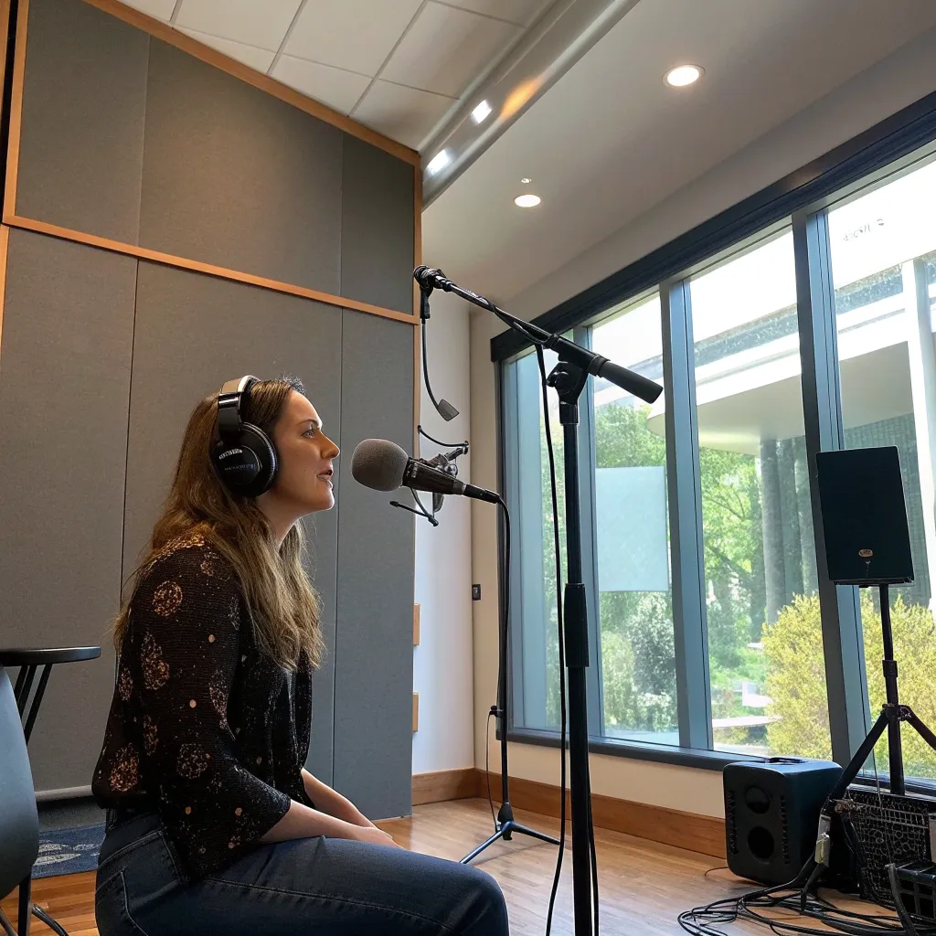 Professional recording session with Samantha Greene at Vorlianeth Studio